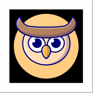 Cute Owl Cartoon Vector Icon Illustration (3) Posters and Art